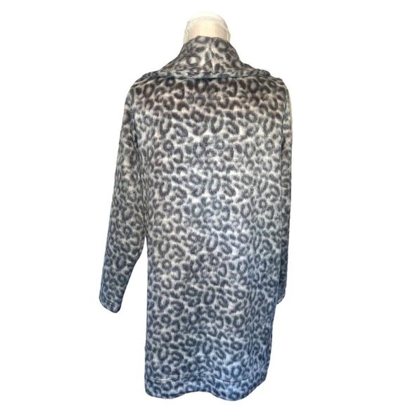 A New Day Gray & Black Leopard Print Open Front Jacket Size Large - Picture 3 of 15